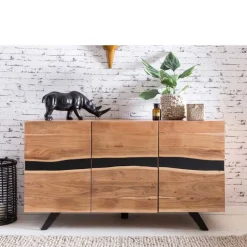 Wohnen Loft Style Sideboard Draguno aus Akazie massiv
