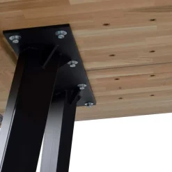 Loft Tisch Eiche White Wash & 6 Stühle Pulva in Braun Microfaser (siebenteilig)^Wohnen Discount