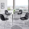 Wohnen Loft Tischgruppe in Schwarz Weiß Wancora mit Schalenstühlen (fünfteilig)