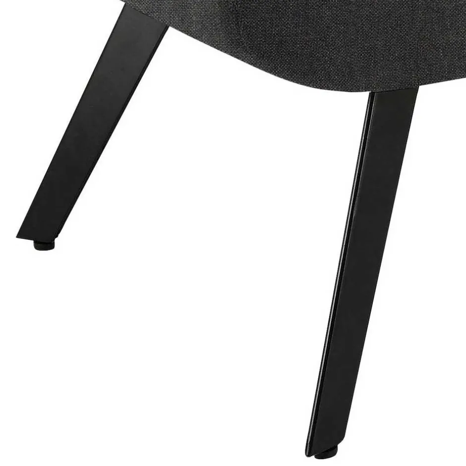 Lounge Sessel mit Hocker in Anthrazit - Mook (zweiteilig)^Wohnen Best