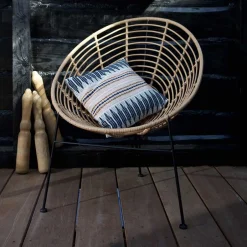 Lounge Stuhl aus Geflecht in Beige - Padiona^Wohnen Discount