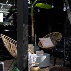 Lounge Stuhl aus Geflecht in Beige - Padiona^Wohnen Discount