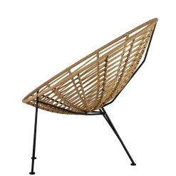 Lounge Stuhl aus Geflecht in Beige - Padiona^Wohnen Discount