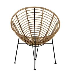 Lounge Stuhl aus Geflecht in Beige - Padiona^Wohnen Discount