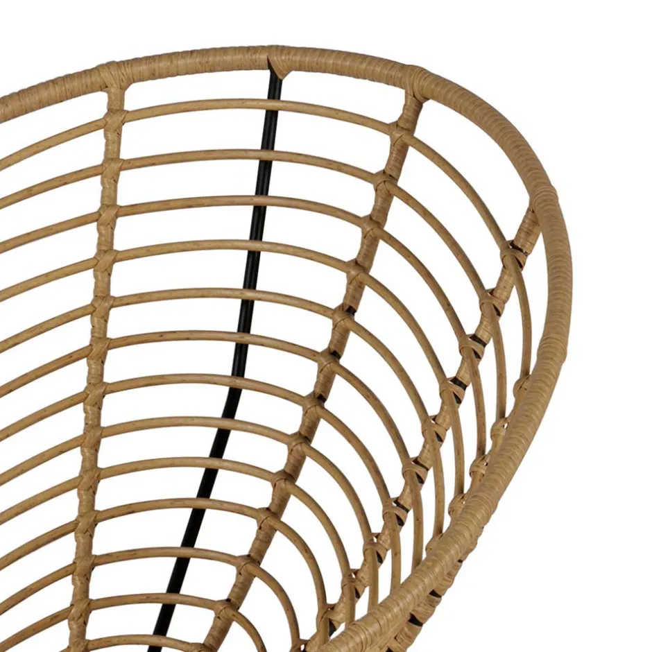 Lounge Stuhl aus Geflecht in Beige - Padiona^Wohnen Discount