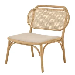 Lounge Stuhl mit Wiener Geflecht & Stoffsitz - Ensemble^Wohnen Best