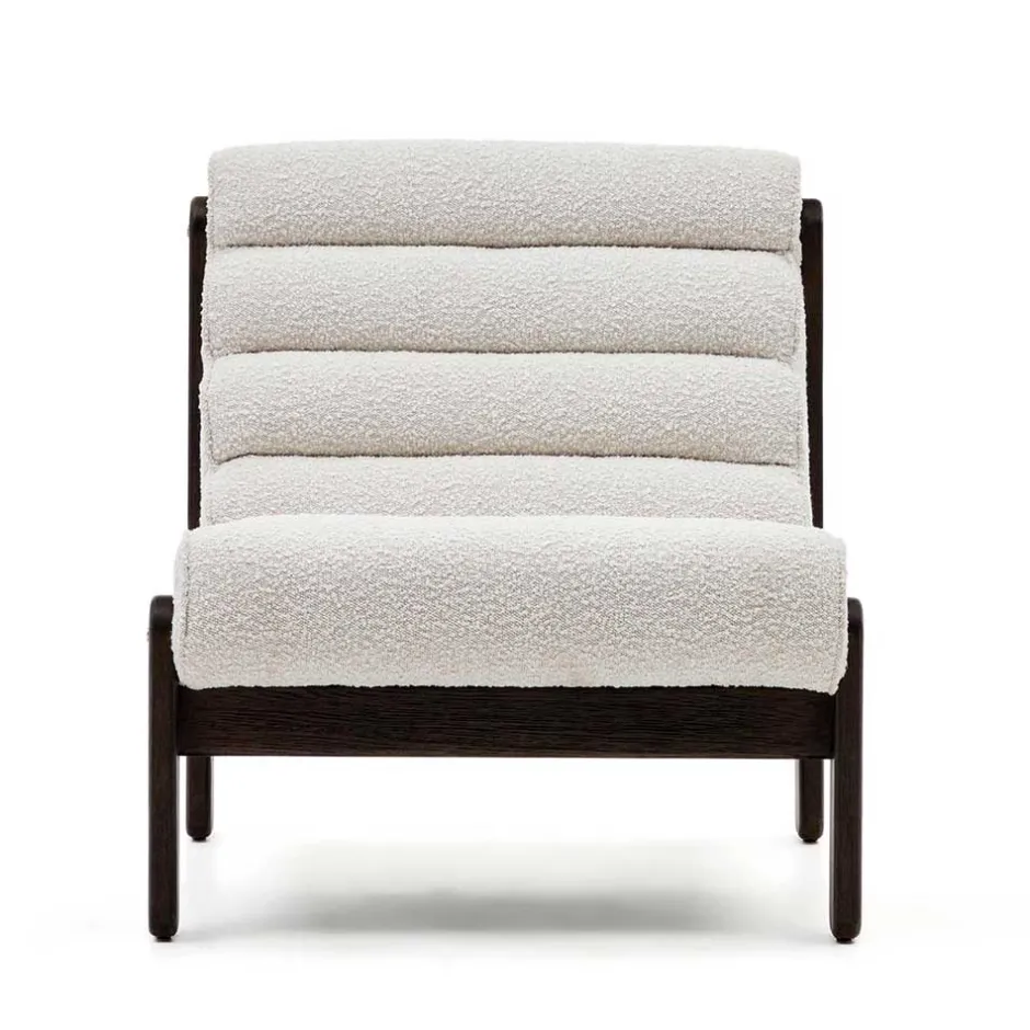 Loungesessel aus Boucle in Weiß - Yasmel^Wohnen Hot