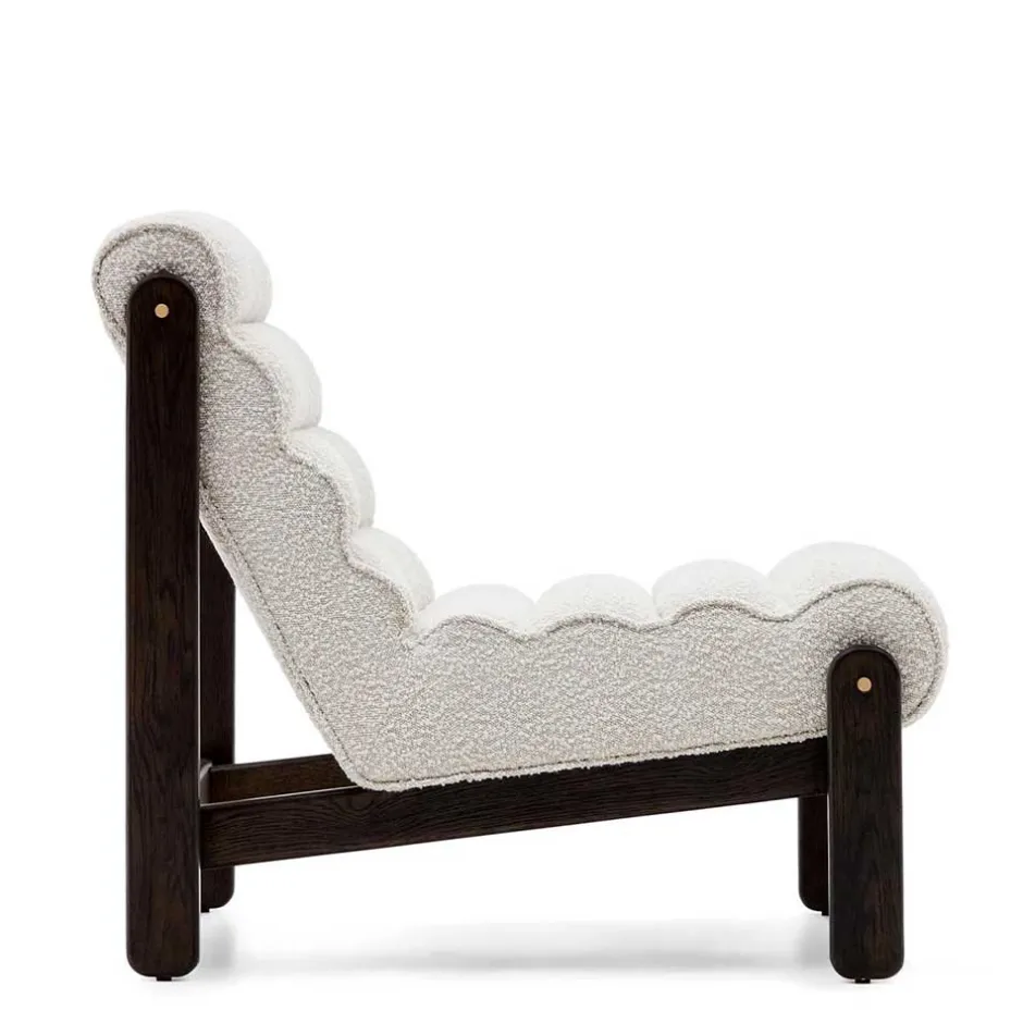 Loungesessel aus Boucle in Weiß - Yasmel^Wohnen Hot