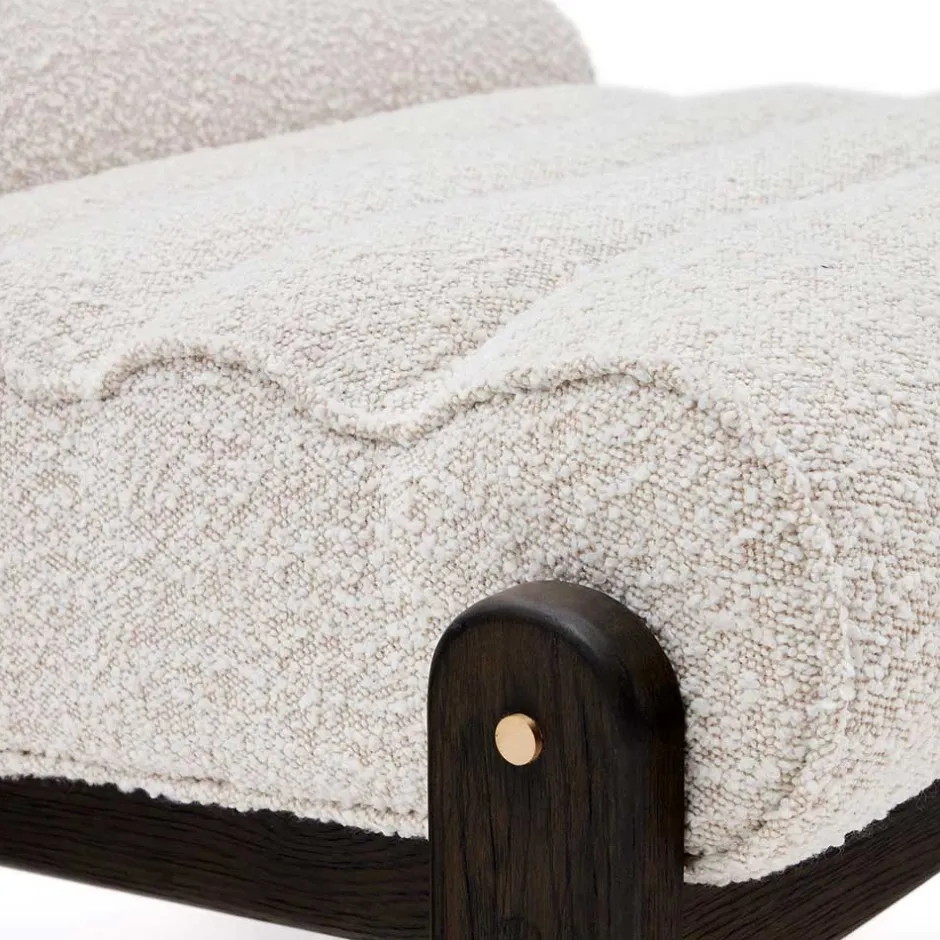 Loungesessel aus Boucle in Weiß - Yasmel^Wohnen Hot