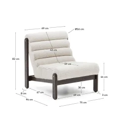 Loungesessel aus Boucle in Weiß - Yasmel^Wohnen Hot