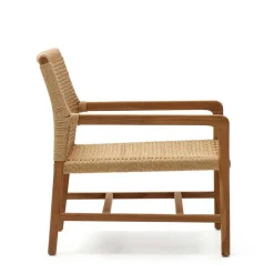 Loungesessel aus Geflecht und Teakholz - Comrinaca^Wohnen Clearance