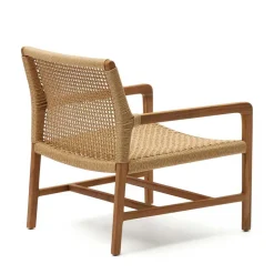 Loungesessel aus Geflecht und Teakholz - Comrinaca^Wohnen Clearance