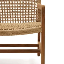 Loungesessel aus Geflecht und Teakholz - Comrinaca^Wohnen Clearance