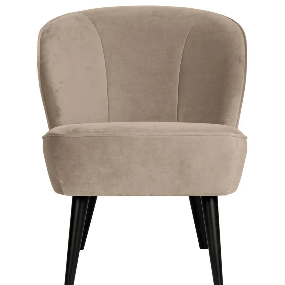 Loungestuhl aus Samt in Khaki - Griffina^Wohnen Best