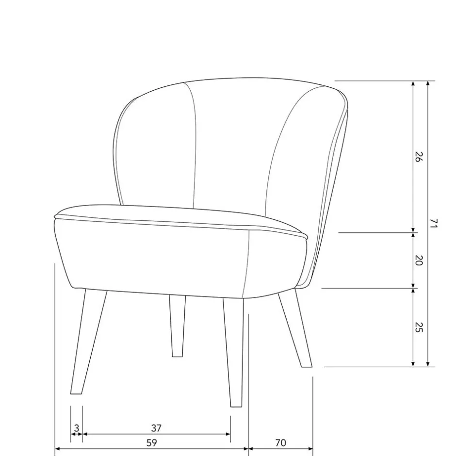 Loungestuhl aus Samt in Khaki - Griffina^Wohnen Best