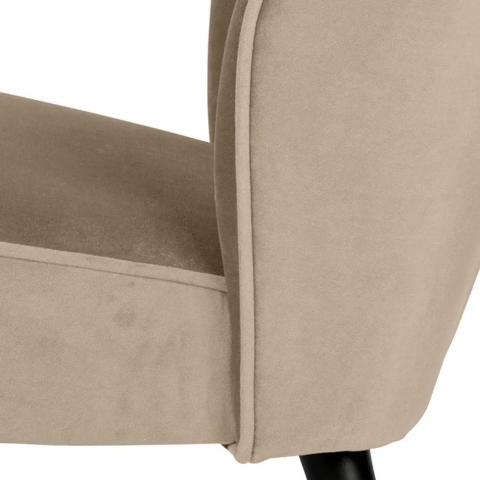 Loungestuhl aus Samt in Khaki - Griffina^Wohnen Best