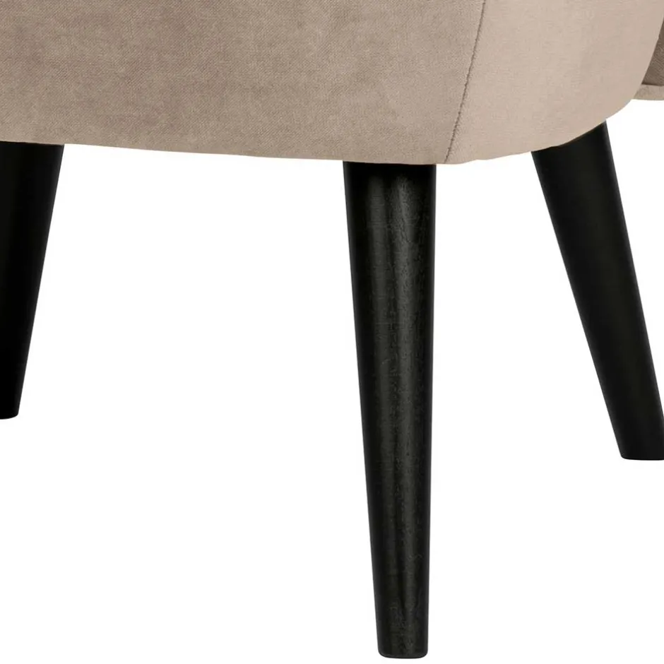 Loungestuhl aus Samt in Khaki - Griffina^Wohnen Best