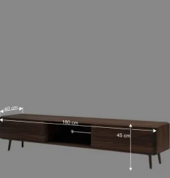 Lowboard für Fernseher aus Nussbaum - Rivossa^Wohnen