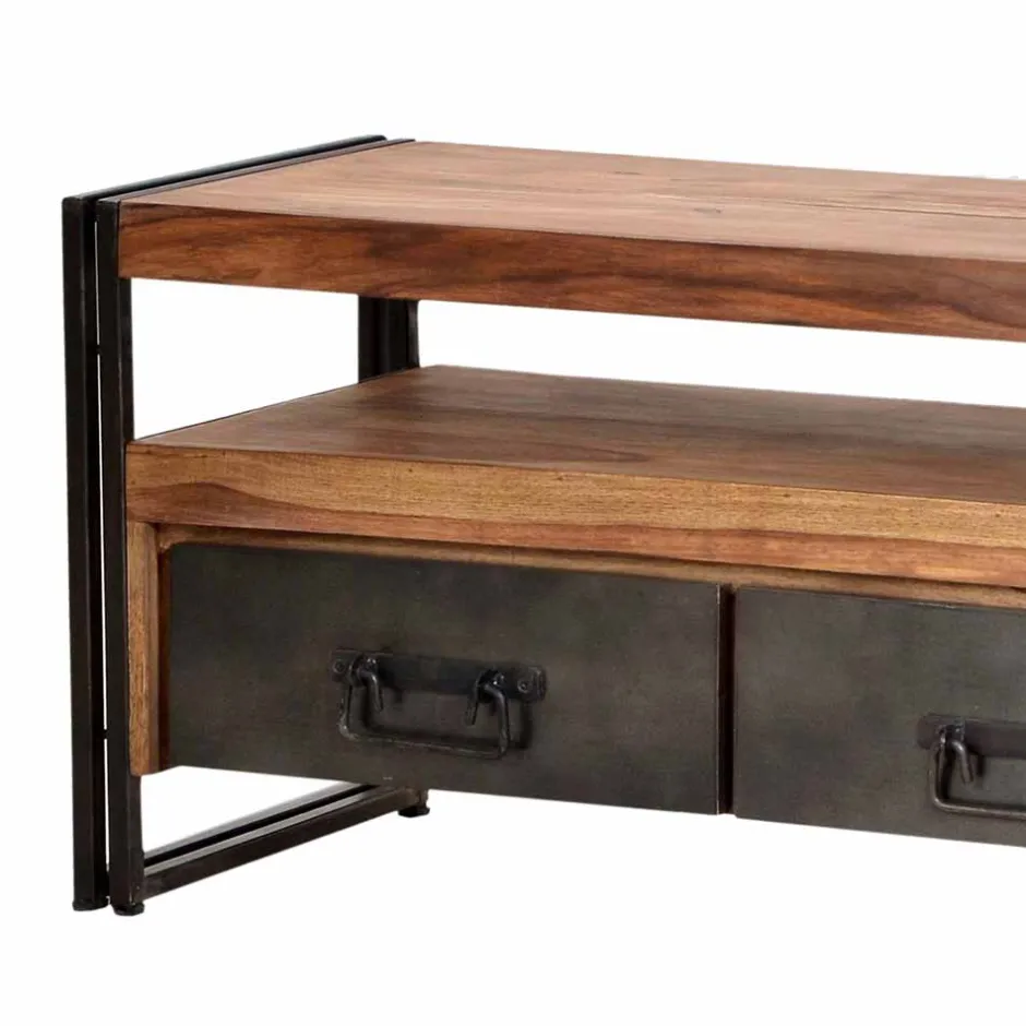 Wohnen Lowboard Mendoza aus Sheesham Massivholz