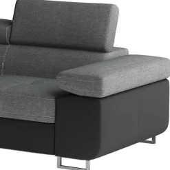 Wohnen L-Schlafsofa in Grau und Schwarz - Vichada