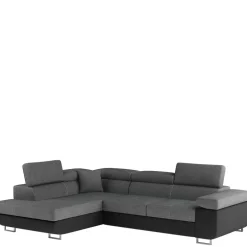 Wohnen L-Schlafsofa in Grau und Schwarz - Vichada