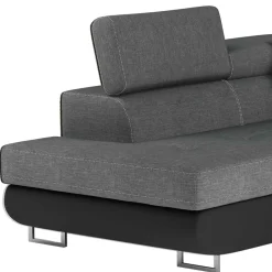 Wohnen L-Schlafsofa in Grau und Schwarz - Vichada