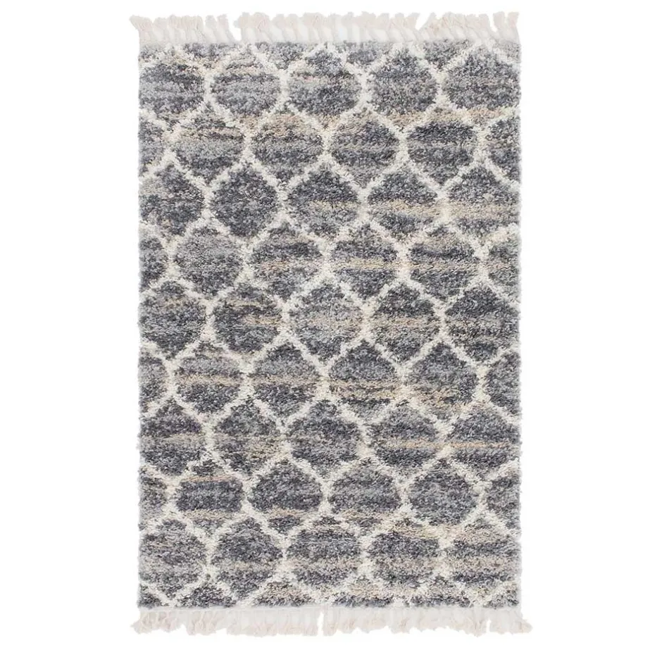 Läufer mit Fransen und Kachelmuster - Kalabria^Wohnen