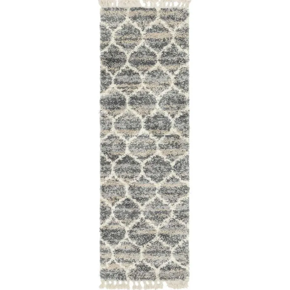 Läufer mit Fransen und Kachelmuster - Kalabria^Wohnen