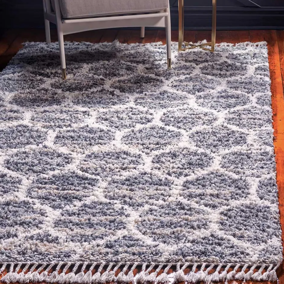 Läufer mit Fransen und Kachelmuster - Kalabria^Wohnen