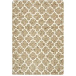 Wohnen Läufer Teppich mit Kachelmuster und hohem Flor - Mocorapo