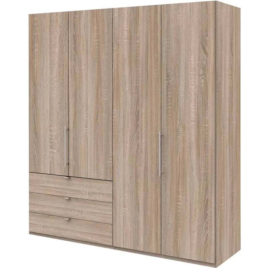 2m breiter Gleittüren-Schrank mit drei Schubladen - Zayun^Wohnen New