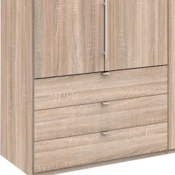 2m breiter Gleittüren-Schrank mit drei Schubladen - Zayun^Wohnen New