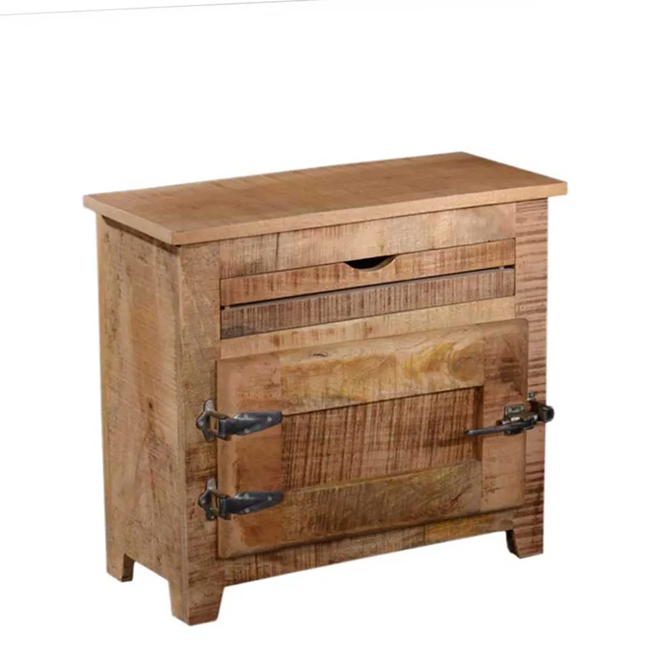 Wohnen Mango Holz Badezimmermöbel im Set - Suennas (vierteilig)