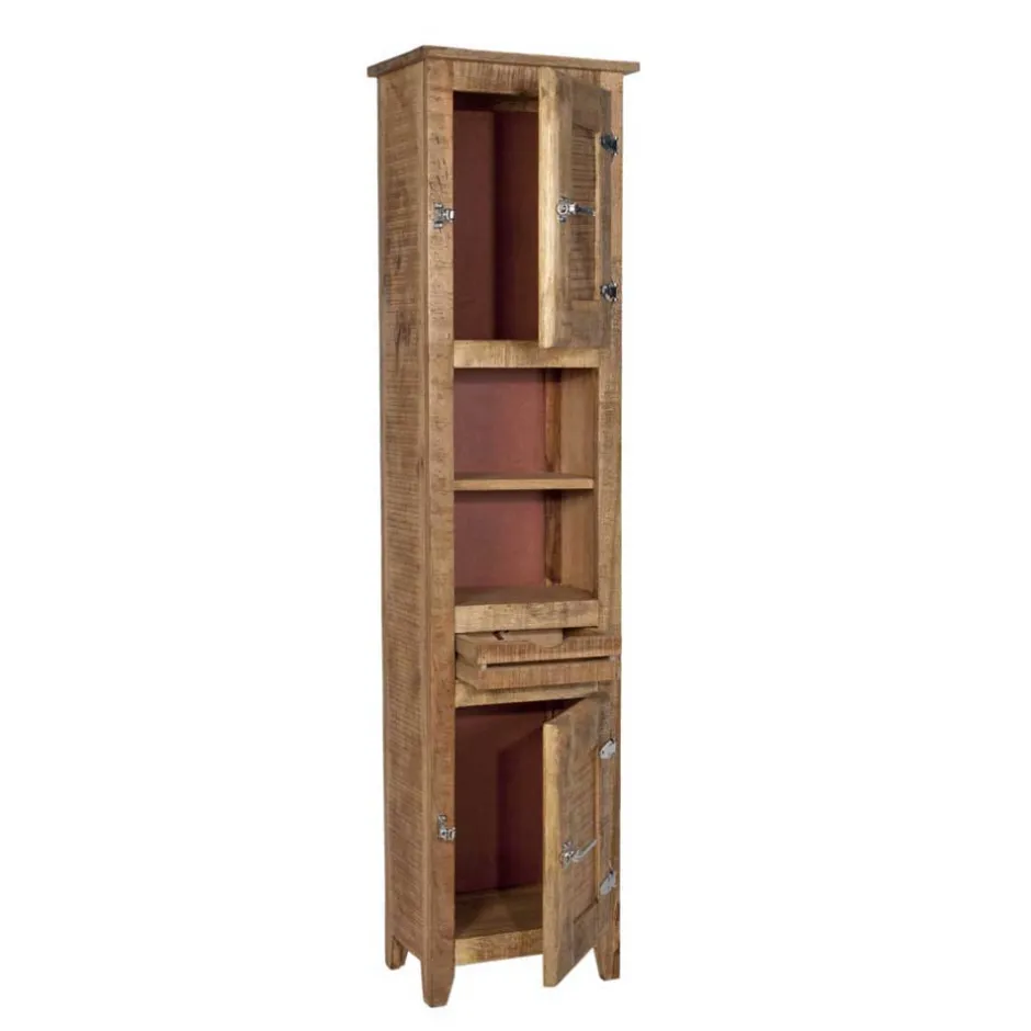 Wohnen Mango Holz Badezimmermöbel im Set - Suennas (vierteilig)