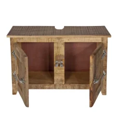 Wohnen Mango Holz Badezimmermöbel im Set - Suennas (vierteilig)