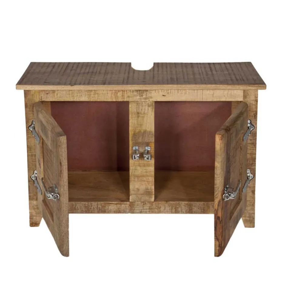 Wohnen Mango Holz Badezimmermöbel im Set - Suennas (vierteilig)