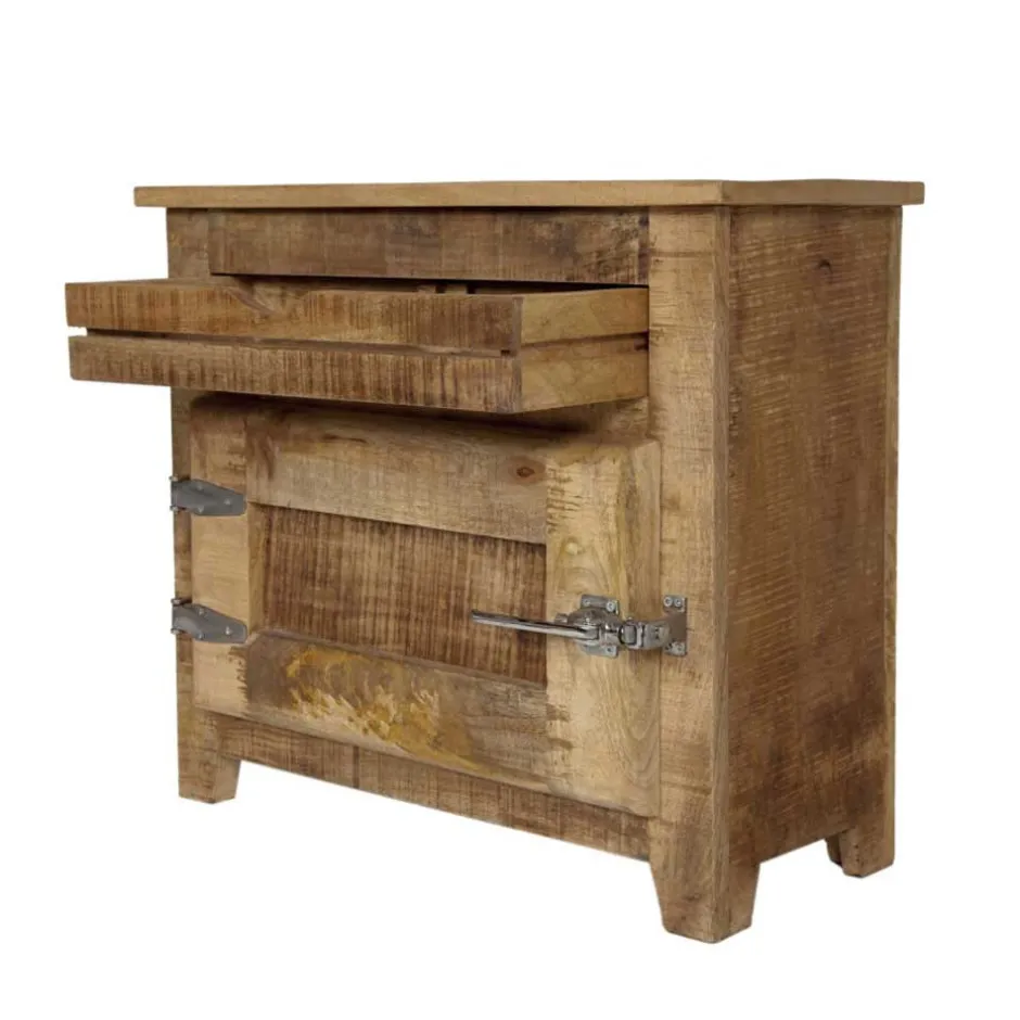 Wohnen Mango Holz Badezimmermöbel im Set - Suennas (vierteilig)