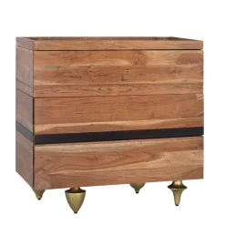 Mangoholz Kommode mit Marmorplatte - Rasvanna^Wohnen Outlet