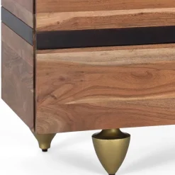 Mangoholz Kommode mit Marmorplatte - Rasvanna^Wohnen Outlet