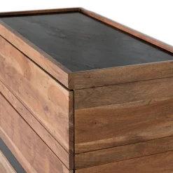 Mangoholz Kommode mit Marmorplatte - Rasvanna^Wohnen Outlet