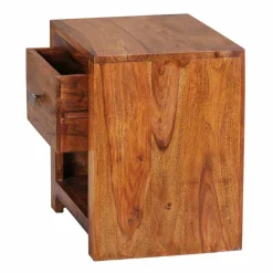 Markanter Nachttisch Hoslo aus Holz massiv^Wohnen New