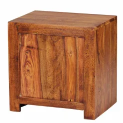 Markanter Nachttisch Hoslo aus Holz massiv^Wohnen New