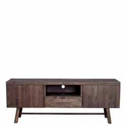 Wohnen Markantes Retro TV Board aus Eiche dunkel - Vedraza