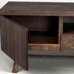 Wohnen Markantes Retro TV Board aus Eiche dunkel - Vedraza