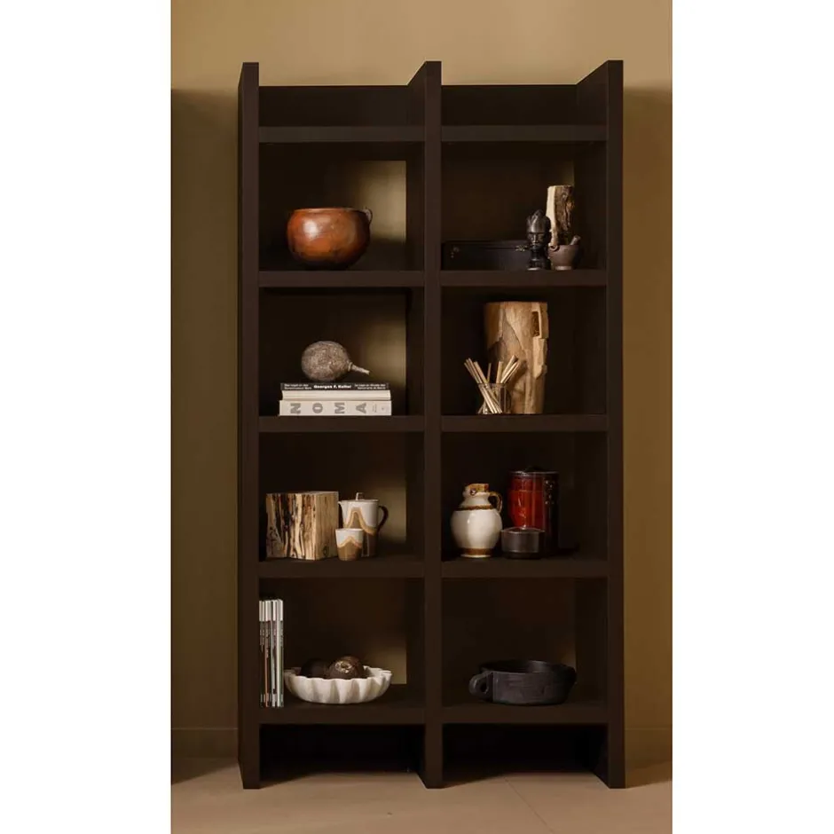 Wohnen Markantes Standregal in Dunkelbraun - Belpasso