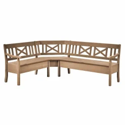 Wohnen Massiv Eckbank Giurgia mit Truhe