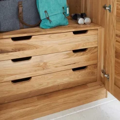 Wohnen Massiv Holzschrank Cranos aus Wildeiche