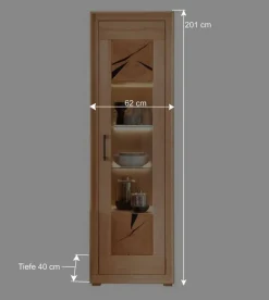 Massive Anbauwand aus Kernbuche - Sarosca (vierteilig)^Wohnen Discount