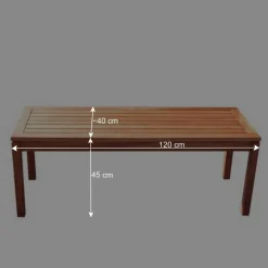 Wohnen Massive Holzbank Vivian für Garten