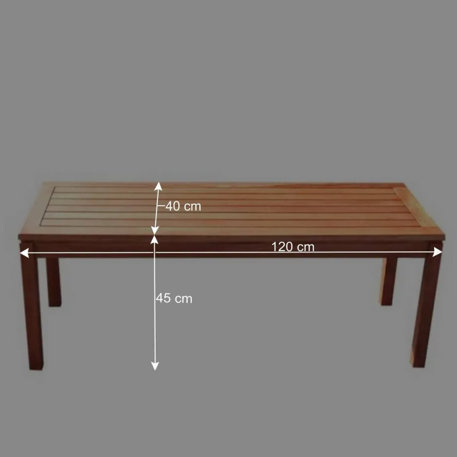 Wohnen Massive Holzbank Vivian für Garten